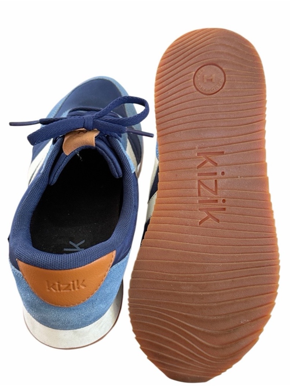 KIZIK- BLUE & CREAM retro tennis shoes - Picture 5 of 8